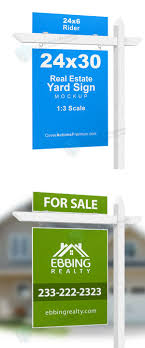 Real Estate Sign Mockup 24x30 Cover Actions Premium Mockup Psd Template Sign Mockup Real Estate Yard Signs Real Estate Signs