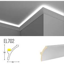 Cornice Per Illuminazione Indiretta Led A Parete O Soffitto El504 2 Metri Amazon It Illuminazione Illuminazione Indiretta Soffitto Illuminazione