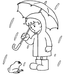 Boy With Umbrella Coloring Pages Umbrella Coloring Page Rainy Day Drawing Spring Coloring Pages