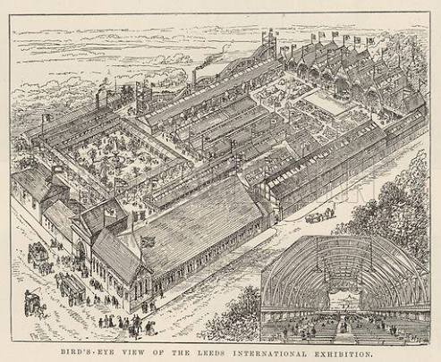 Bird's-Eye View of the Leeds International Exhibition stock image | Look and Learn
