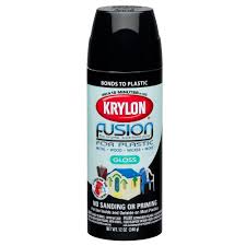 Krylon Fusion Gloss Spray Paint For Plastic Black 12 Oz Walmart Com Walmart Com