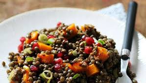 Salade De Lentilles Au Potimarron Roti Lentils Salad With Roasted Pumpkin Salade De Lentilles Salade Recettes De Cuisine