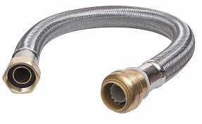 Refrigerator water line pvc pipe fittings drainage pipe 3/4 pvc elbow 45 degree fittings Sharkbite Flexible Hose Assembly 3 4 In Hose Fitting A Size 3 4 In Hose Fitting B Size 24 In 19f894 U3088flex24lf Grainger