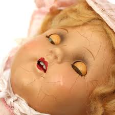 SQUEAKS! Sweet Vintage Composition Doll