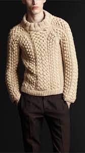 Explore the trench coat, clothing and accessories collections, and shop the latest pieces designed by riccardo tisci. Burberry Prorsum Chunky Cable Knit Knitwear Men Hand Knitted Sweaters Knit Fashion