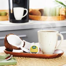 The arrival of warm weather and the sun is the perfect time to enjoy this tropical coffee. Keurig Escape The Everyday Routine With Green Mountain Coffee Roasters Island Coconut K Cup Pods Indulge Your Senses With The Lush Tropical Aroma And Flavor Of Sweet Creamy Coconut Shop Now Http Krg Bz 2dhwmam