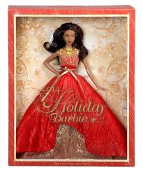2014 Holiday Barbie African American Black Doll Red Christmas Dress Home Decor Holiday Barbie Dolls Holiday Barbie Holiday Barbie Collection
