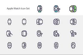 Simple Apple Watch Icon Set Icon Set Initials Logo Design Christmas Icons