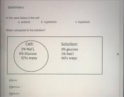 We did not find results for: Question 5 In The Case Below Is The Cell A Isotonic Chegg Com