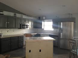 Subway tile is common in kitchens and bathrooms. Gray Kitchen Life In A Nutshell