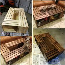 Here are 11 amazing coffee table ideas you can build from wooden crates. Pin On Decorating Ideas