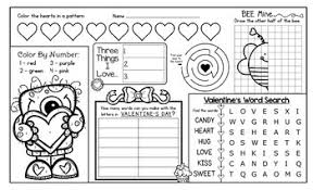 Valentine S Day Activity Mat A Page Full Of Fun Valentine S Day Activities Hopeless romantics may choose to whisper sweet nothings and recite valentine's day quotes to one another or write them in a diy valentine's day card, made with love.