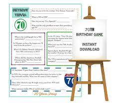 You can use this swimming information to make your own swimming trivia questions. 70th Birthday Trivia Game Instant Download Everything To Etsy Birthday Party Games 70th Birthday 70th Birthday Parties