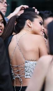 If you also want a meaningful tattoo, you should this tattoo is very cool. Beautiful Back Detail B Amp W Fashion Selena Gomez Tattoo Hidden Tattoos Celebrity Tattoos