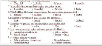Contoh kisi kisi dan soal ski kelas xi lengkap dengan kunci 2019 bang soal 86. Contoh Soal Uts Ski Kelas 3 Mi Semester Genap Berbagi Informasi Inovatif
