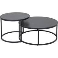Add artisan style to your bedroom or living room with this distressed reclaimed wood cylindrical table set. Sams Coffee Table Set Of 2 Black The One Uae