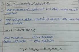 State The Law Of Conservation Of Momentum Give Two Illustration In Its Support Brainly In