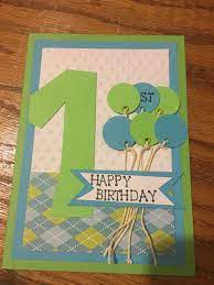 Unique & vintage items · free shipping available · talented creators One Year Old Little Boy Birthday Card First Birthday Cards Birthday Card Sayings 1st Birthday Cards