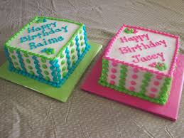 Combined Joint Birthday Cake For Brother And Sister Twins Birthday Cakes Twin Birthday Cakes Square Birthday Cake Sister Birthday Cake