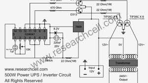 12v to 24v dc converter power supply circuit diagram. 500w Power Inverter Circuit Based Tip35c Inverter Circuit And Products