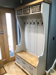 Rustic Painted Solid Wood Monks Bench Hallway Mudroom Entryway Shoe Storage Coat Rack Medium Choose Your Colour Baskets Included Shoe Storage Coat Rack Entryway Shoe Storage Monks Bench