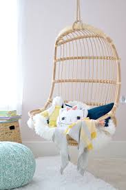 Cutest Corner Of A Pink Girl S Room Complete With A Serena Lily Hanging Chair And Turquoise Pouf Kids Hanging Chair Hanging Room Chair Bedroom Hanging Chair