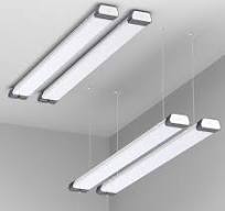 Lot de 4 lampes d'atelier à DEL 120 W, 1,1 m, luminaire de magasin  reliable, 5000 K, 16 800 lm, éclairage d'atelier avec prise et chaîne de  traction ...