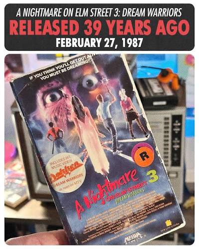 A Nightmare on Elm Street 3: Dream Warriors was released in theaters 39  years ago on February 27, 1987 🍿🎞️ After the first one, Dream Warriors is  my next favorite! Where would