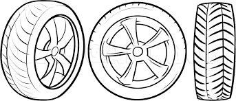 Click on any vehicle picture above to start coloring. How To Draw Tires Coloring Page Trace Drawing