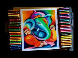 Lord Ganesha Painting Ganpati Bappa Easy Abstract Ganesha Drawing With Oil Pastels For Beggi Oil Pastel Drawings Easy Oil Pastel Crayons Soft Pastels Drawing Ocean painting, sky abstract painting, ocean landscape oil painting. lord ganesha painting ganpati bappa