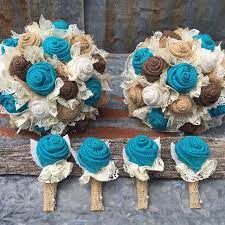 Check spelling or type a new query. Turquoise Burlap And Lace Bride S Bouquets Bridesmaid Etsy Burlap Wedding Pink Wedding Flowers Lace Bridal Bouquet
