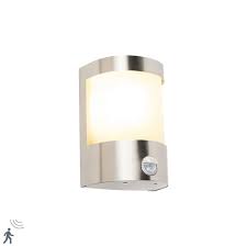 Get free shipping on qualified stainless steel sconces or buy online pick up in store today in the lighting department. Modern Outdoor Wall Lamp Stainless Steel Motion Sensor Ip44 Mira Lampandlight