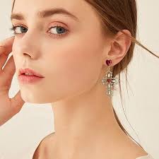 KVANU Unique Chic Big Gold Cross Red Heart Earrings Sparkly Crystal Baroque  Hollow Cross Drop Dangle Earrings for Women Teens Bar Party Gifts, Metal :  Amazon.com.au: Clothing, Shoes & Accessories