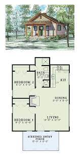 Traditional Style House Plan 82343 With 2 Bed 1 Bath Small House Tiny House Floor Plans Tiny House Plans