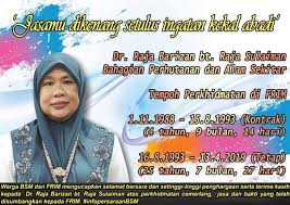Beliau bersara wajib bermula 29 november 2020. Frim Jasamu Dikenang Budimu Disanjung Sekalung Penghargaan Kepada Dr Raja Barizan Raja Sulaiman Bahagian Perhutanan Dan Alam Sekitar Facebook