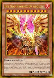Yugioh trading card game hidden arsenal: The God Phoenix Of Apollo Custom Yugioh Cards Yugioh Cards Rare Yugioh Cards