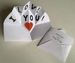 Slide the two card parts together. Expanding Pop Up Make A Thank You Card Or Love Note Which Starts Small But Opens Big Pop Up Card Templates Pop Up Greeting Cards Diy Pop Up Cards