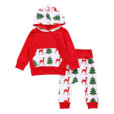Here Has The Latest Unisex Baby Christmas Outfits Clothes Jumpsuit Bodysuit Deer Hoodie Tops Pants Clothing World Famous Sale Online Kingpneus Com