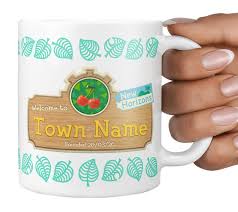 Animal Crossing Town Mug Personalised Custom Unique Cute Etsy In 2020 Animal Crossing Mugs College Gifts