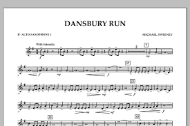 Dansbury Run Eb Alto Saxophone 1 Sheet Music Michael Sweeney Concert Band