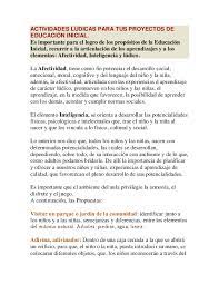 Conoce los mejores juegos recreativos para ninos de educacion inicial. Doc Actividades Ludicas Para Tus Proyectos De Educacion Inicial Janett Chozo Bruno Academia Edu