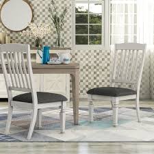 4.2 out of 5 stars, based on 12 reviews 12 ratings current price $217.49 $ 217. Furniture Of America Hish Rustic White Fabric Dining Chairs Set Of 2 On Sale Overstock 21475424