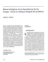 Check spelling or type a new query. Pdf Bases Biologicas De La Dependencia A Las Drogas Hacia Un Enfoque Integral Del Problema