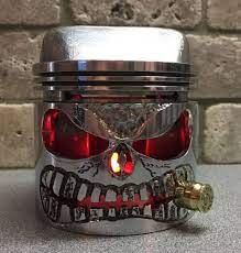 Hand Carved Harley Davidson Motorcycle Piston For Decor Display Man Cave Skull Schweissprojekte Kunst Aus Metall Auto Zubehor