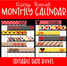 Check spelling or type a new query. Mickey Mouse Disney Themed Calendar Editable By Midnight Mayhem Tpt