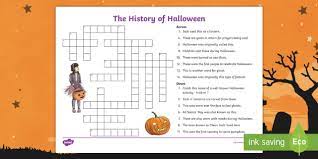 Maybe you would like to learn more about one of these? The History Of Halloween Crossword For Kids Teacher Made