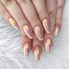 Be B4rbienotabitch Instagram Golden Nails Nails Holographic Nails
