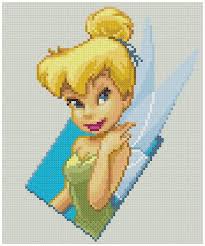 Pdf Cross Stitch Pattern 0001 Tinker Bell Peter Pan Instant Download Avec Images Modeles De Point De Croix Dessin Petit Carreau Point De Croix
