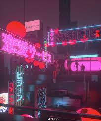 Cyber City And Neon Lights On Behance Cyberpunk Aesthetic Neon Aesthetic Japanese Aesthetic