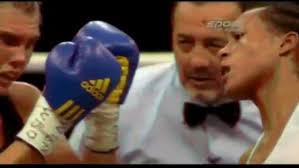 Boxing KO fight after kiss at weigh ins Cecilia Braekhus (norway) vs  Mikaela Lauren (sweden) fight